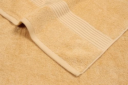 Set De Toallas De Baño De Algodón Beige De 3 Piezas, Grande