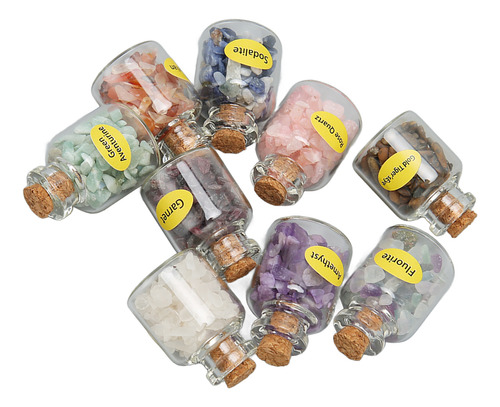 Juego De 9 Botellas De Piedras Curativas De Wicca Stones, Va