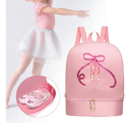 Mochila De Danza De Ballet Mochila Informal Con Rosa