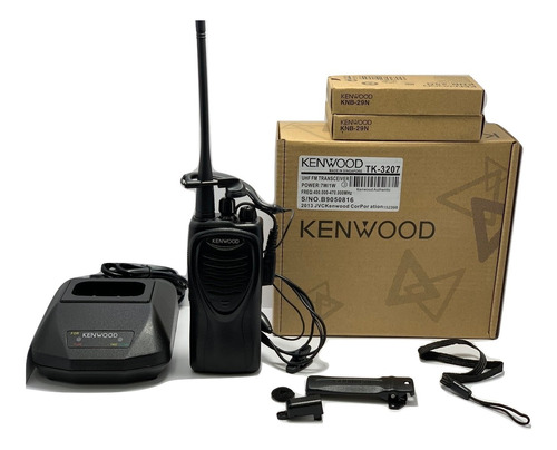 Radio De Comunicación Kemwood Tk-3207 + 2 Baterias Uhf O Vhf