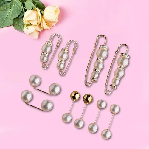 10 Piezas Broche Pins Suéter Chal Clips Set Cintura