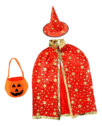 Conjunto De Disfraz De Halloween Para Niños Con Capa De