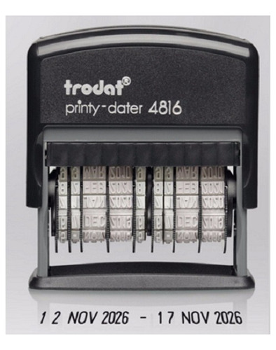 Carimbo Datador Duplo Linear, Modelo 4816, 3,8 Mm, M. Trodat