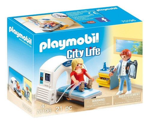 Imagen 1 de 6 de Playmobil Linea Hospital - Sala De Radiologia - 70196