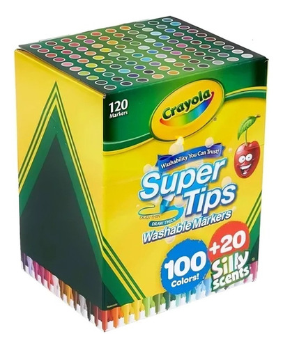Plumones Crayola Supertips 120 Lettering Conica Stock Nuevo 