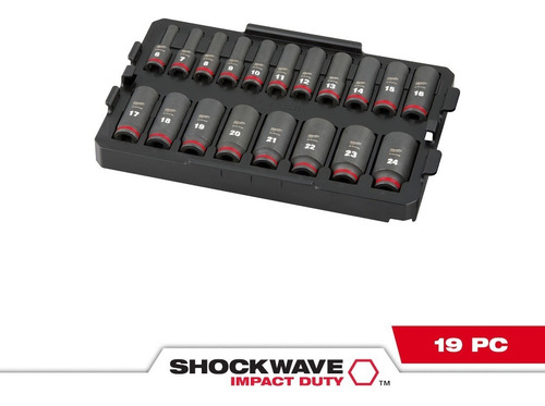 Juego De Dados 3/8 Mm 19pz Impact Duty 49666816 Milwaukee