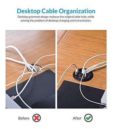 Hub Usb 3.0 Orico Desk Grommet Con 2 Puertos Tipo A Y 1 Tipo