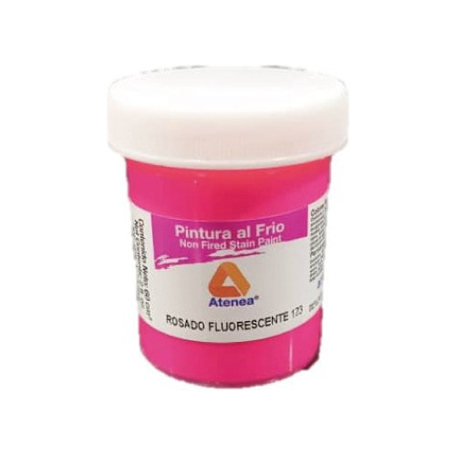 Pintura Al Frio Atenea Fluorescente 60ml Rosado Pack 2 Und