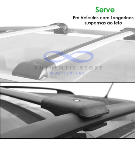 Travessa Rack De Teto Larga Fiat Strada 2009 Ate 2011 Preto