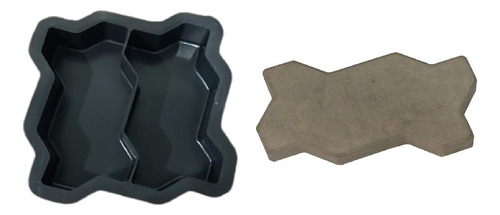 Forma Dupla Bloquete Piso Calçada Paiver 24x10x6 Kit 40uni