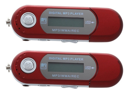 2 Unidades Flash Usb De 8 G, Reproductor De Mp3, Fm Walkman,