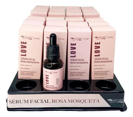 Serum Facial Rosa Mosqueta Max Love Box 24 Un Atacado Revend Momento De Aplicação Dia Noite Tipo De Pele