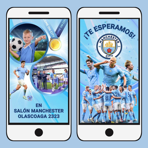 Video Invitación Animada - Cientos De Modelos - Manchester City