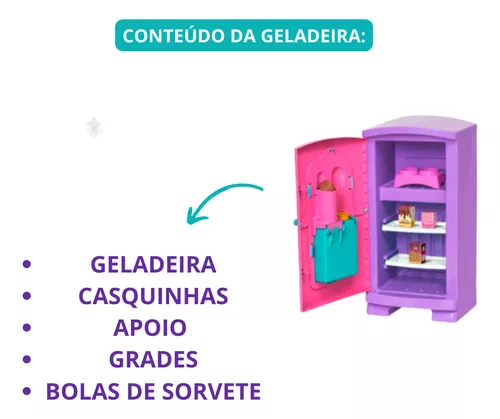 Geladeira Infantil Gela Sorvetinho Sweet Fantasy Cardoso Toys