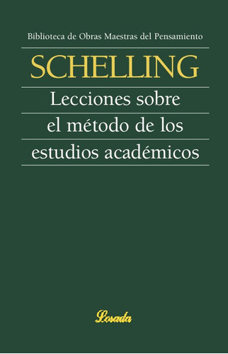 Lecciones Sobre El Metodo Estudios Academicos - Schelling...