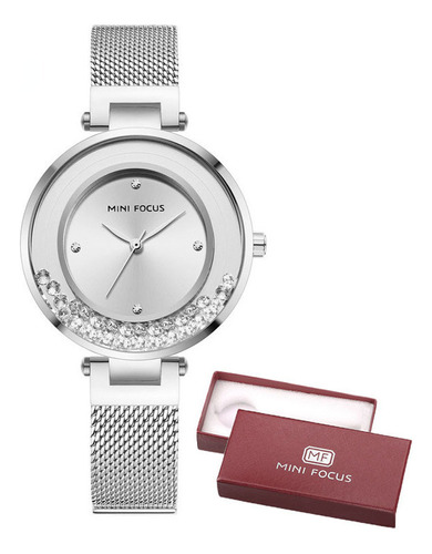 Reloj Elegante De Lujo Mini Focus 0254l Diamond