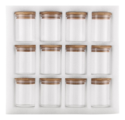 12 Uds Tarro De Almacenamiento Contenedor Tarro Recipientes