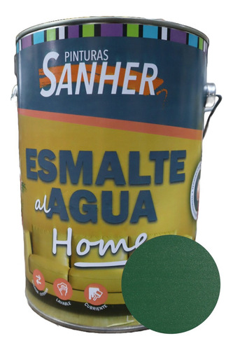 Esmalte Al Agua Sahner Verde Musgo Galon