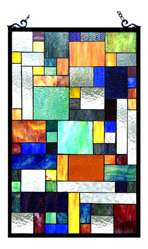 Panel De Ventana Tiffany Moderno, Tamano Unico.