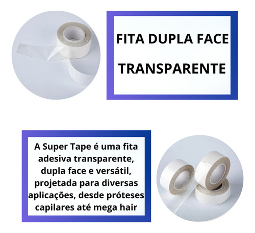 Fita Adesiva Dupla Face P/ Próteses Capilares 36 Mts X 1,9cm