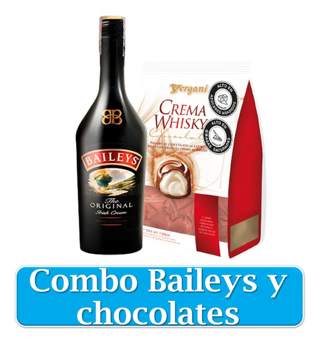 Combo Regalo Baileys Licor Crema De Whisky Y Chocolates 