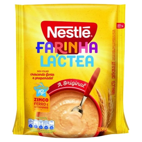 Farinha Láctea Nestlé Sache Original 160g - Kit C/5 Unidades