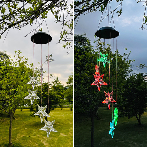 Nuevo Timbre De Viento Solar Con Luces Led, Estrellas Y Luna
