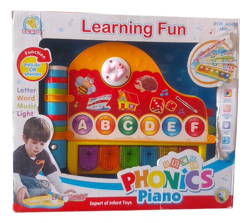 Libro Piano Musical Con Luces Funcion Español. Juguetes