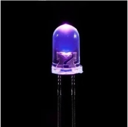 Diodo Led Uv Ultravioleta 5mm X100 Unidades - Tecmikro