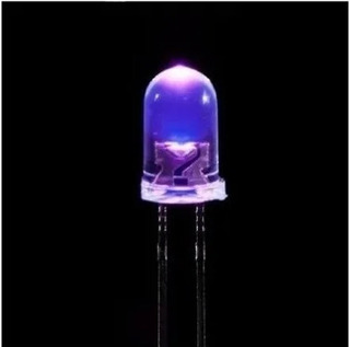 100 UV diodos luminosos LED 3mm negro luz violeta púrpura 