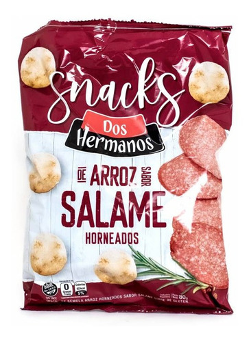 Snacks Arroz Horneados Sabor Salame Dos Hermanos Sin Tacc