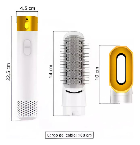Cepillo Secador Set Moldeador 5en1 Eléctrico Con Accesorios