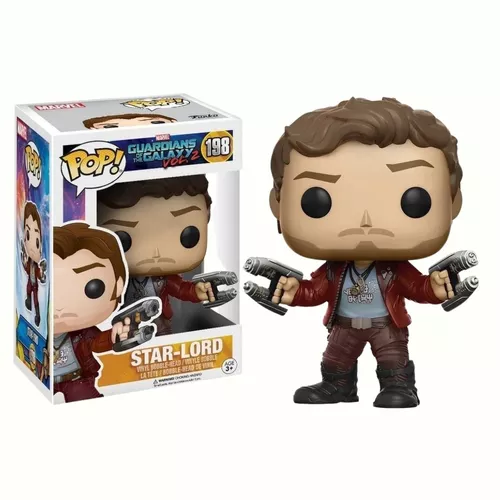 Boneco Funko Pop Star Lord 198 Guardiões Da Galáxia Marvel