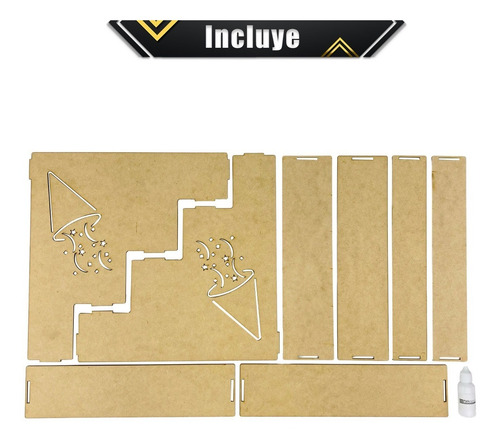 Imagen 7 de 10 de Base Decorativa Escalera Mdf Cupcake Mesa De Postres Fiesta