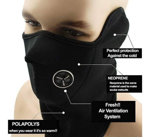 100 Mascaras Neoprene Polar Respirador Orejera C
