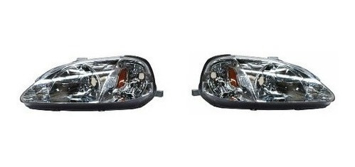 Par Juego Faros Honda Civic  1999 - 2000 Tyo