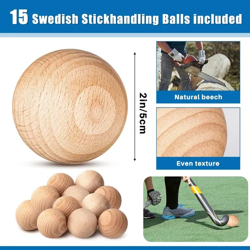- 30 Bolas Suecas De Madera Manejo De Palos De 2 Pulgad...