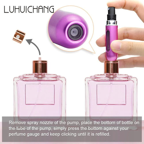 Mini Botella Atomizador Para Perfume 5ml Recargable