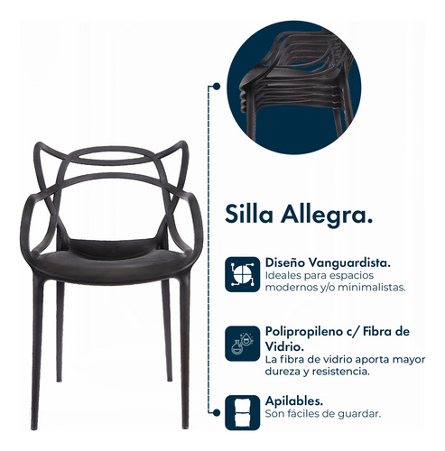 Silla Allegra De Diseño Para Comedor Interior Y Exterior