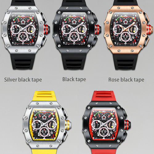 Reloj Onola Fashion Quartz Chronograph Hombre Color de la correa Negro/Rojo