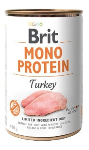 Brit Care Mono Protein Turkey Alimento Húmedo 400gr Pethome 