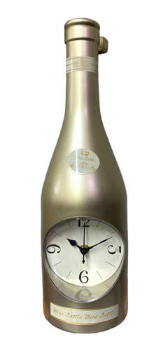 Reloj Analogico Plastico De Pared Diseño Botella