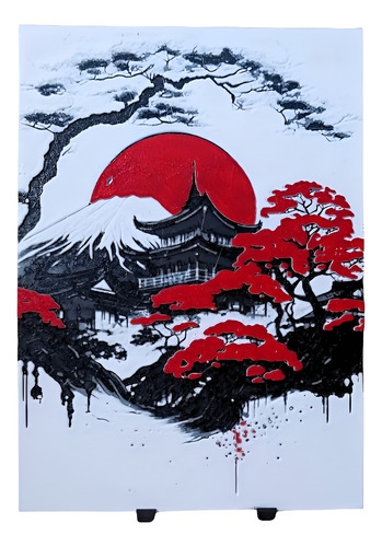 Decoración Japonesa Monte Fuji Hueforge 3d