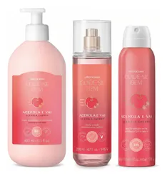 Combo Cuide-se Bem Acerola E Vai: Loção + Splash + Aerossol