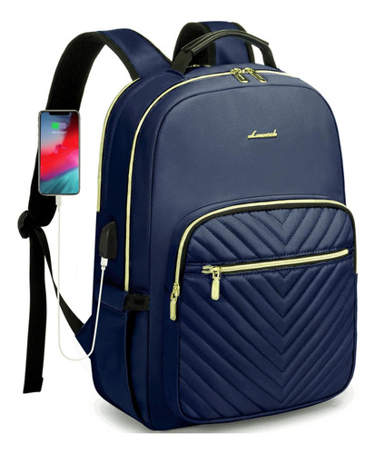 Mochila Lovevook, Bolsillo Para Portátil De 17 Pulgadas, Azu