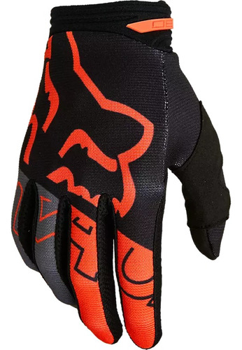 Guantes Moto Cross Enduro Fox 180 Skew Negro Solomototeam 