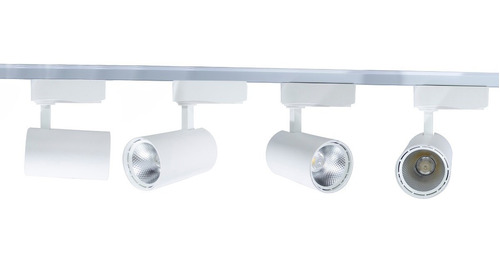 Lampara Riel Led 5w Kit 4 Lamparas Color Blanco Luz Neutra