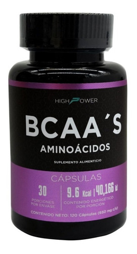 Bcaa's Aminoácidos 120 Cápsulas High Power