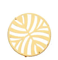 Comprar Posafuentes Cromado 18 Cm Decorativa Color Dorado Posa Pava Redondo