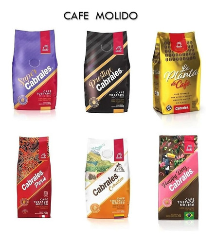12x Cafe Molido Cabrales La Planta 500gr Tostado